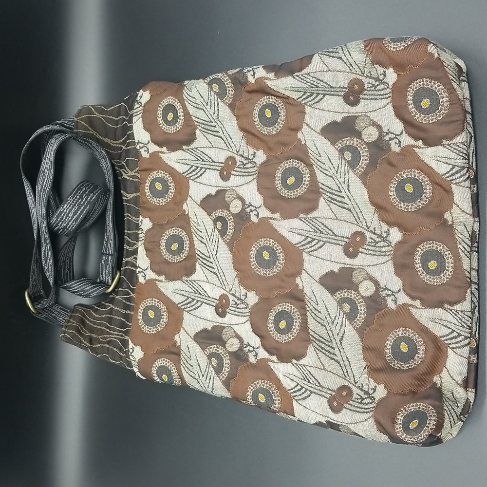 Maruca Brown & Green "Cafe Sling" Handmade in Boulder, Colorado Crossbody Bag - Picture 2 of 14
